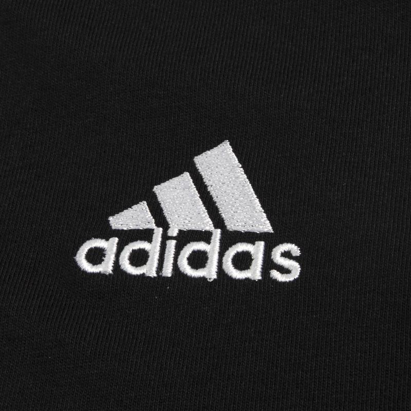 Adidas Мужская спортивная футболка с коротким рукавом в полоску и принтом, черная IC9334
