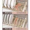 Space Saving Pull Out Dish Rack Built-In Kitchen Drawer Rack Bowl Drain Stand  Kitchen Cabinet