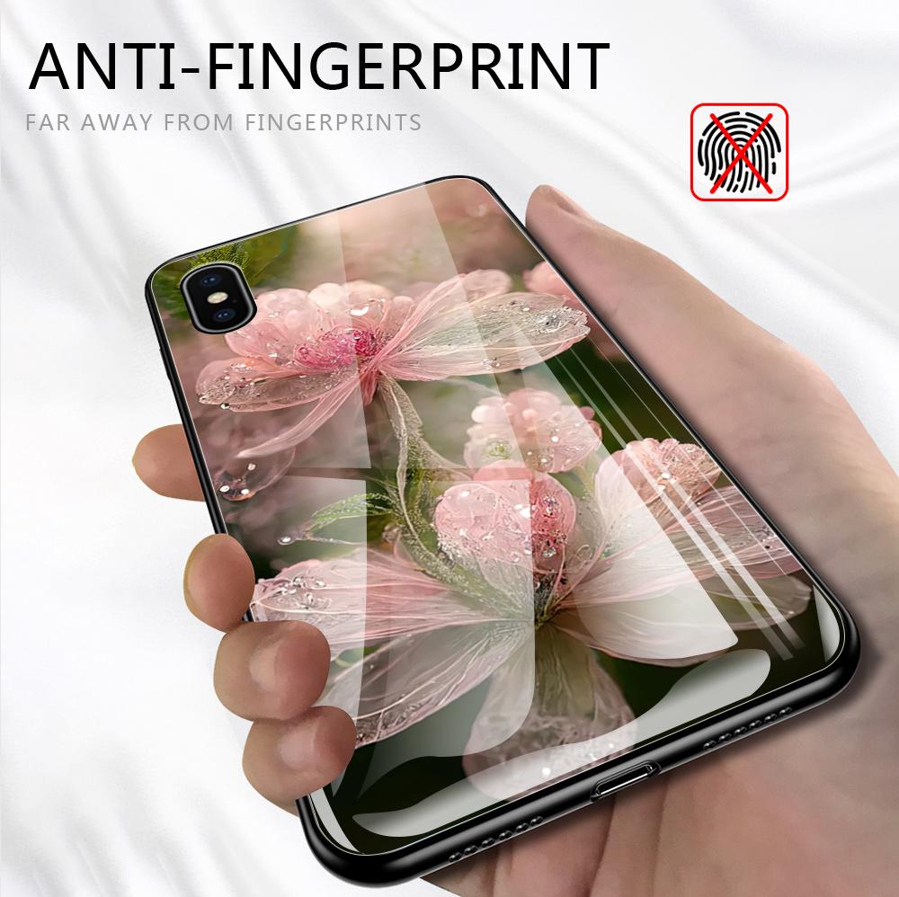 Чехол для телефона из закаленного стекла для iPhone 11 12 13 14 15 16 17 Redmi 10 12 14C Note10 Note14 Xiaomi 11Lite PocoC75 Мягкий край Ударопрочный Гладкий чехол