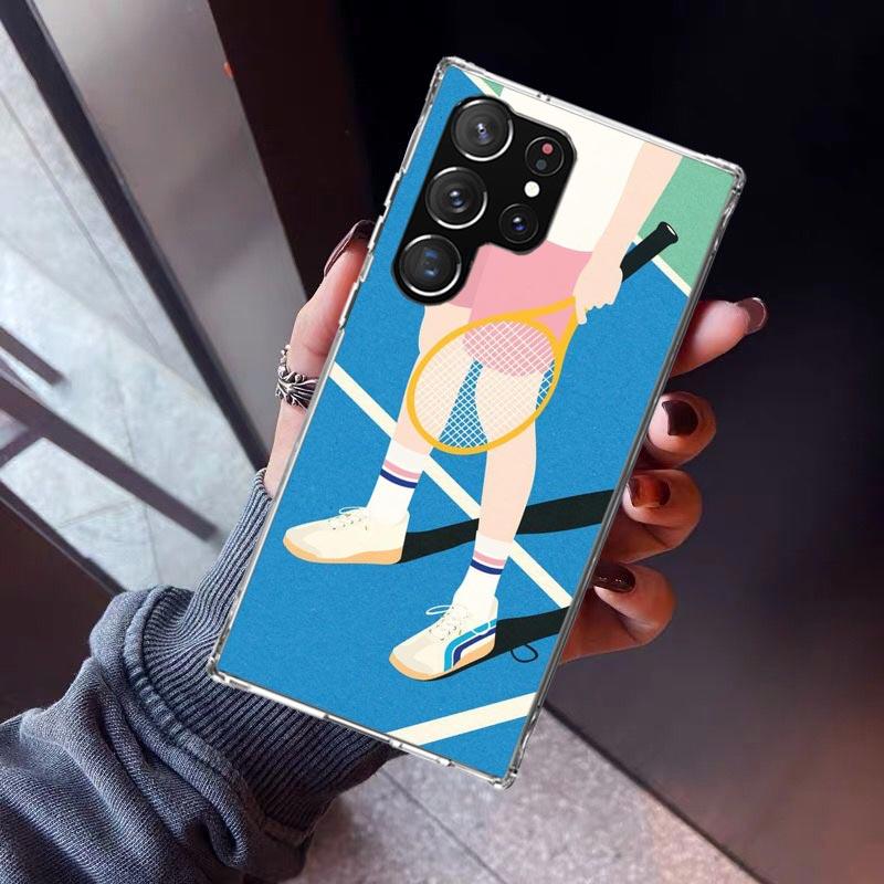 Tennis Sport Phone Case For Samsung Galaxy S23 S24 S25 Edge S26 Ultra S22 + S21 Plus S20 FE Cover Silicone Print Shell Galaxy S2