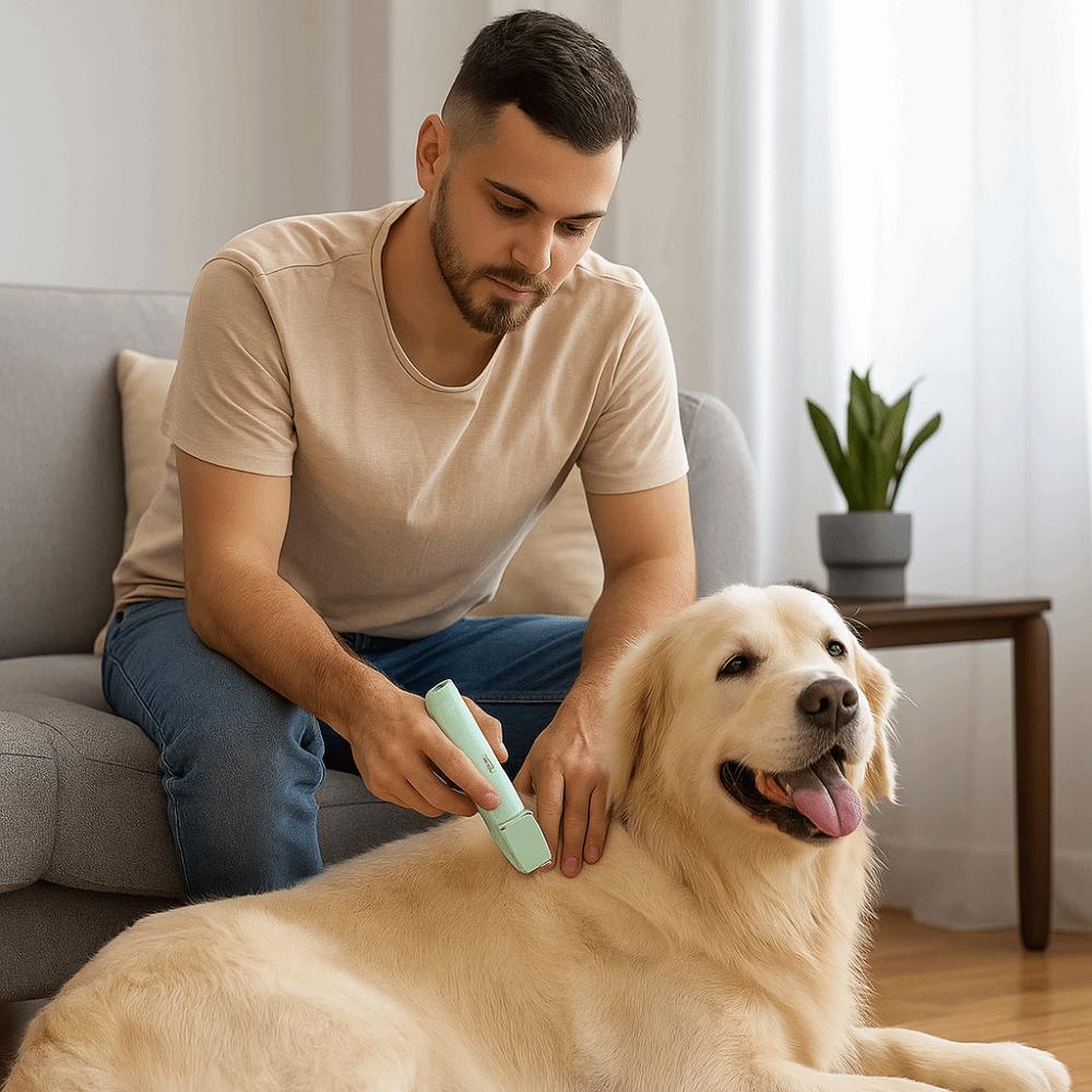 Low Noise Cordless Pet Shaver 4 Different Blades Electric Dog Clippers Dog Trimmer Puppy Haircut