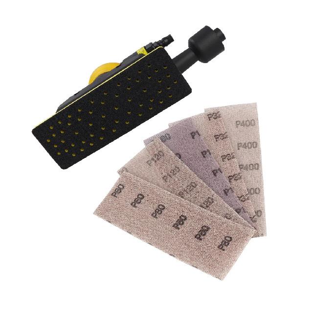 HIFESON 70x198mm Pneumatic Orbital Sander 98A Air Sander Polishing Vacuum Rectangular Sanding Machine For Metal Car Polishing
