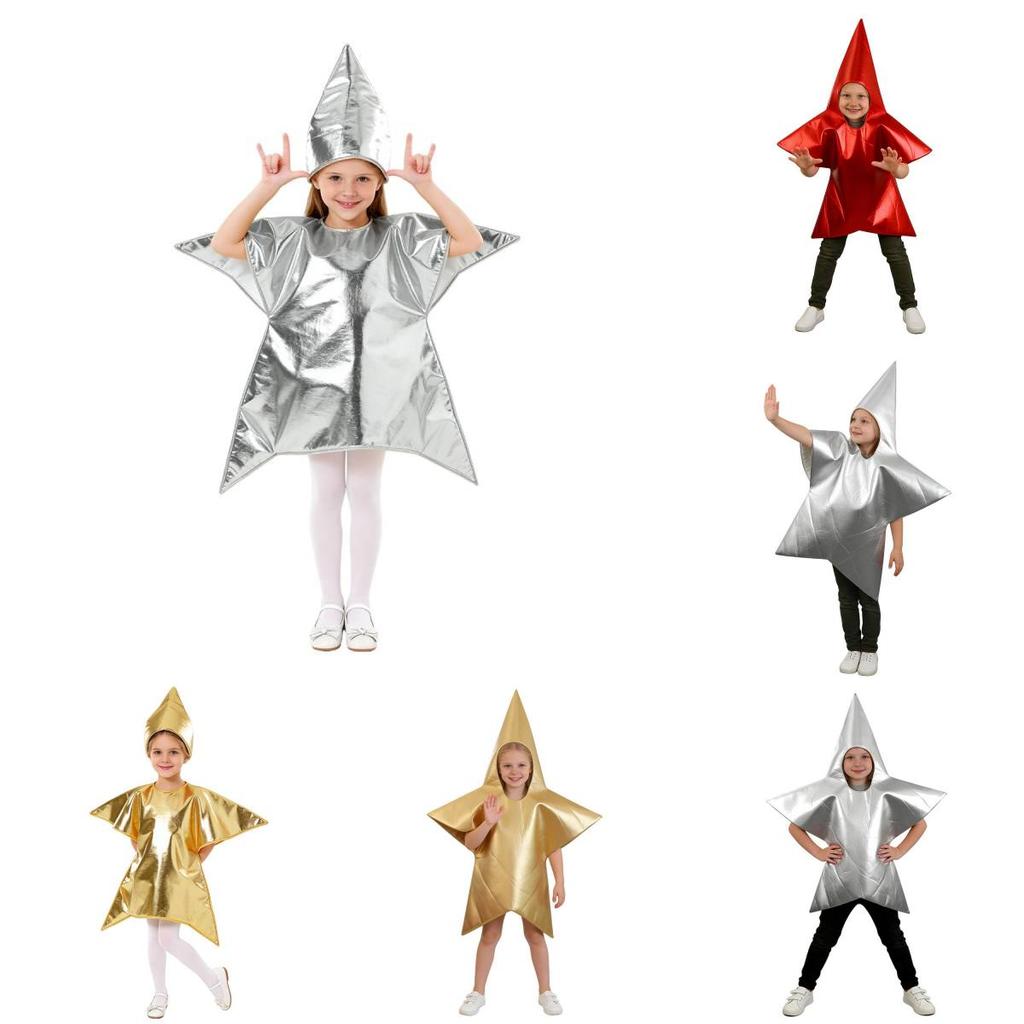 Kids Star Cosplay Costume With Soft Polyester Material For Christmas Stage Performances