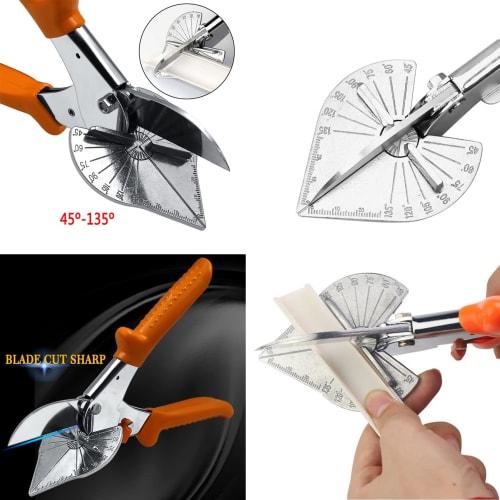 NOELAMOUR Mole Cutter, 45 Degree Angle Scissors, Multi-Angle Scissors, Adjustable from 45 To 135 Degrees, Includes Replacement Blades