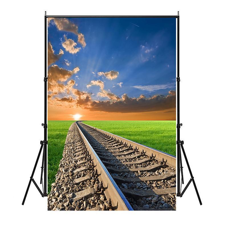 Railway Landscape Backdrop for Studio,Live Streaming,Parties Decor,Bedroom,Office,Background Tapestry