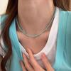 Hiba Blue Turquoise Silver Ball 925 Silver Layered Necklace