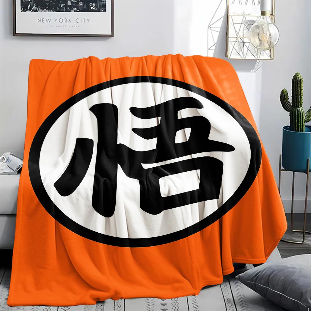 Фланелевое одеяло с принтом персонажей Dragon Ball, Высококачественное, Удобное для всех сезонов, Декор для дома, Тепло и уют, Идеально для рождественских подарков