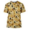 Funny Doge T-Shirts Fashion 3D Meme Dog Graphic T Shirt for Men Clothing Doge Fan Streetwear Unisex Casual Kids Tops Tee Shirts