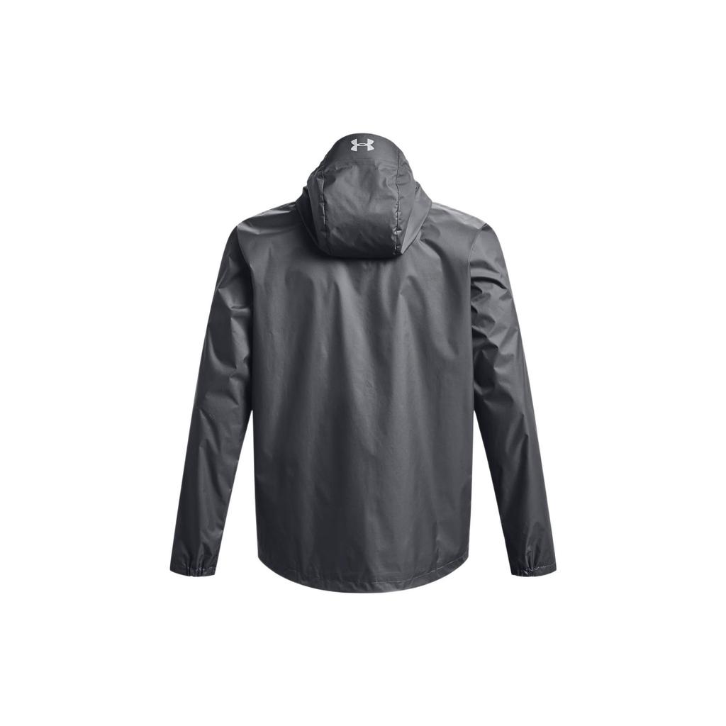 Under Armour Forefront Rain Logo Print Zip Hoodie Jacket Мужские куртки Персиково-серый 1321439-013