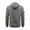 Осенняя мужская толстовка с капюшоном с защитой шеи и застежкой-молнией на половину длины с большим карманом