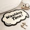 1pcs  PVC Bath Mat Non-Slip Diatomite Style Absorbent Shower Rug Quick Dry Bathroom Floor Mat Anti-Skid Easy Clean Waterproof