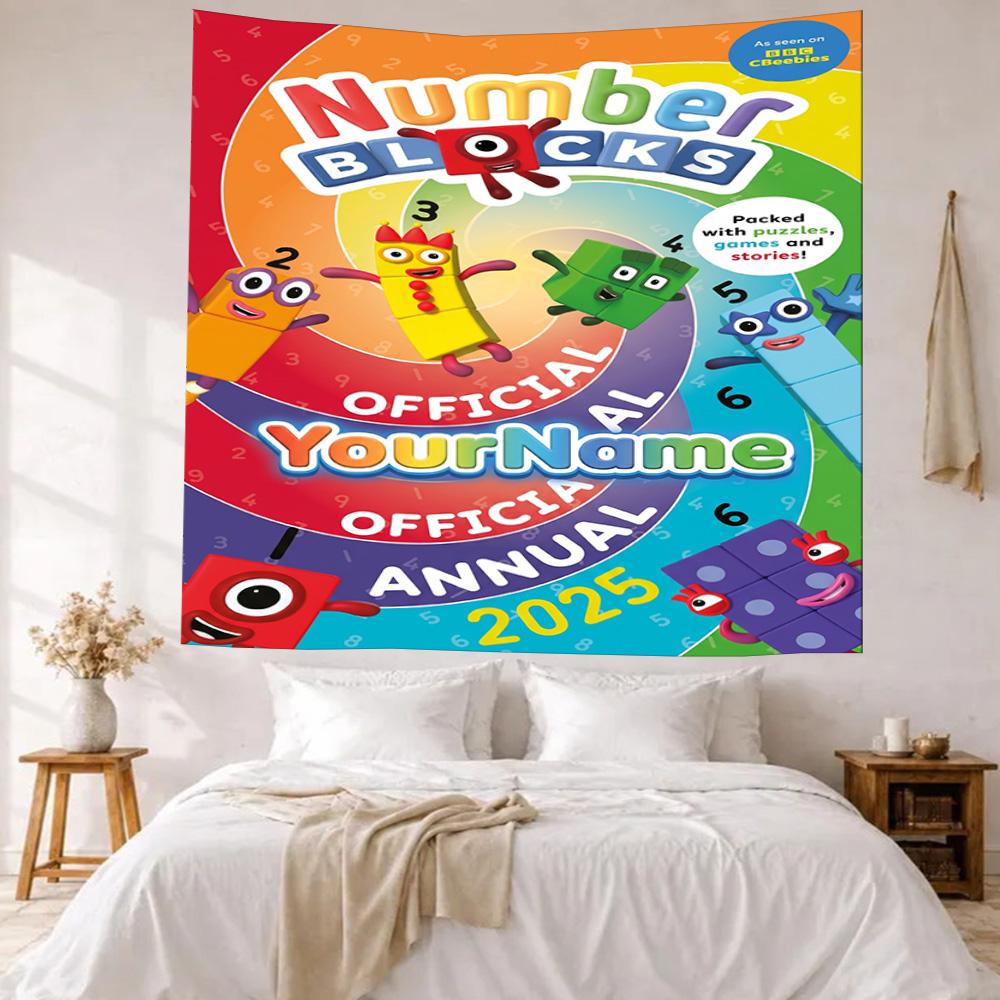 Numberblocks Custom Your Name Wall Decor Tapestry Art For Pet Memorial Birthdaywedding Party Backdrop Family Gift