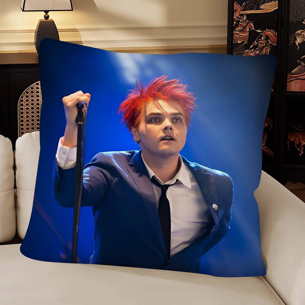 Singer GGerard Way Pillow Case Fashion Square Pillowcase Bedroom Sofa Room Ins Decoration Leisure