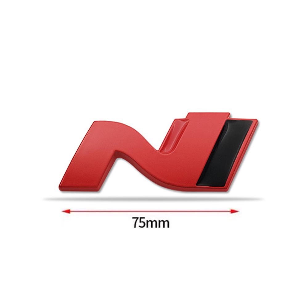 CMQW3 Car 3D Metal Sticker For Hyundai Avante Elantra N Sonata N Line Veloster KONA i30 Fastback Trunk Badge Fender Trim Logo Decorate