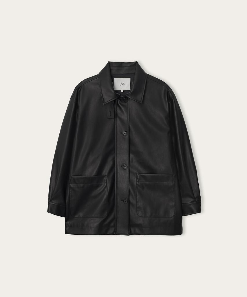 ATA Labelo Vegan Leather Jacket_Black