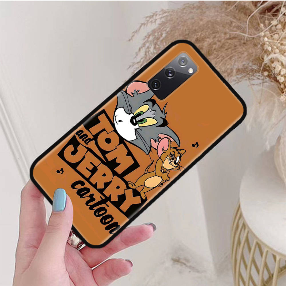 Черный чехол для Xiaomi Poco X6 X4 M5 M6 F5 F6 C65 C55 C50 C51 C40 Pro Redmi 14C A3X 13C 12C 11T 10A 9C Note 7 6 8A Plus C-44 милый Том и Джерри