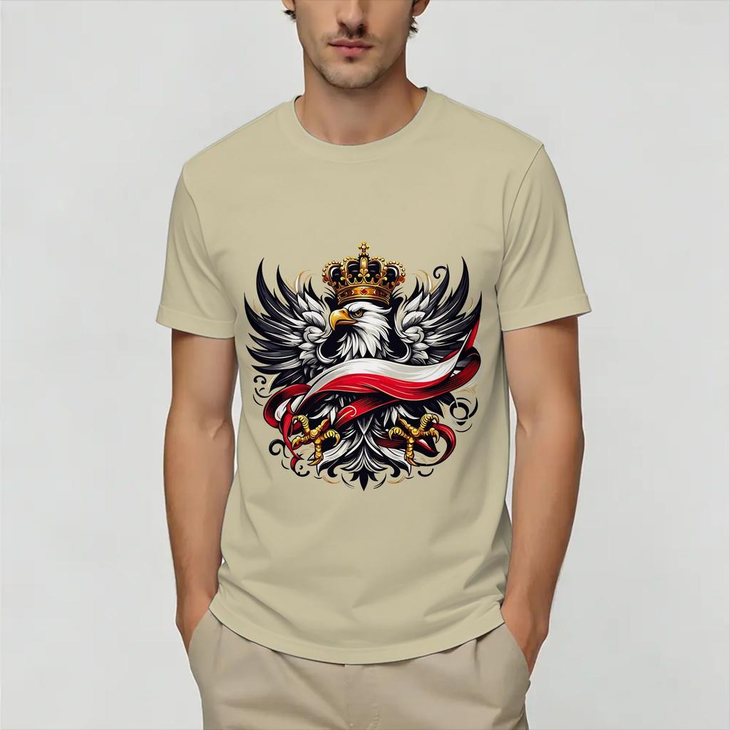 Vintage Poland Polish Flag TShirt for Unisex Funny Cotton Tees Round Neck Short Sleeve T Shirts Graphic Tops