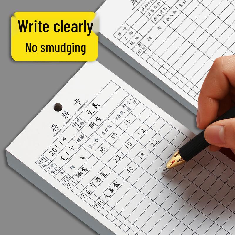 Double-Sided Writable Inventory Card for Material Tracking