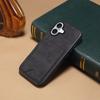 DENIOR For iPhone 17 Case Card Holder Kickstand Leather + PC + TPU Phone Cover