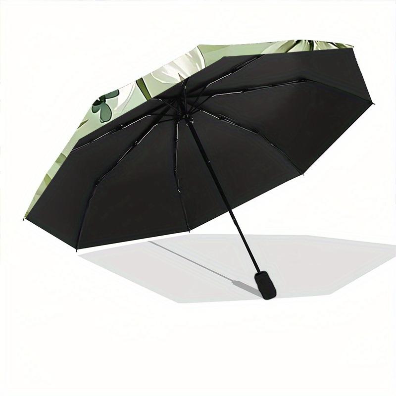 1pc Floral Pattern Automatic Opening/Closing Folding Umbrella with 36 Ribs, Plastic Handle, Windproof Portable Sunshade Umbrella y250726076
