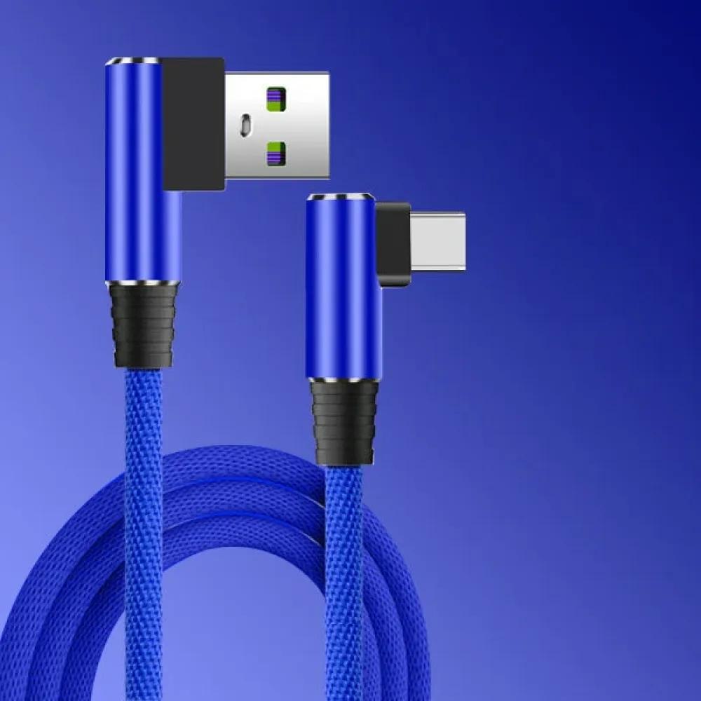 90-градусный угловой кабель 40 Вт USB-Type C для быстрой зарядки Huawei Mate 50 40 30 Xiaomi Samsung USB Type C для быстрой зарядки данных