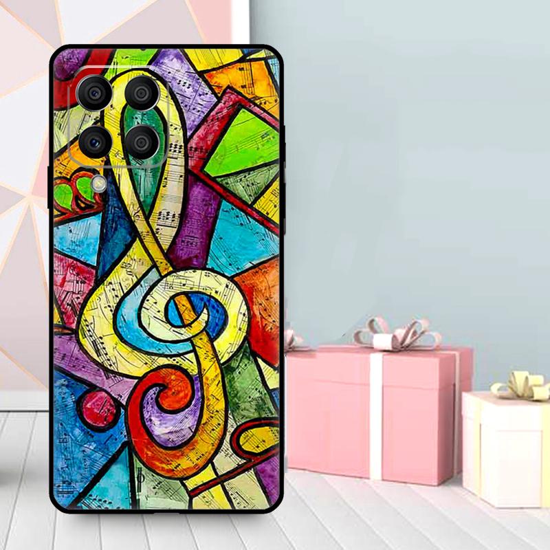 Чехол Музыкальная нота Скрипичный ключ для Samsung Galaxy M16 M31 M21 M13 M33 M53 M15 M35 M55 M36 M56 M12 M32 M52 M14 M34 M54