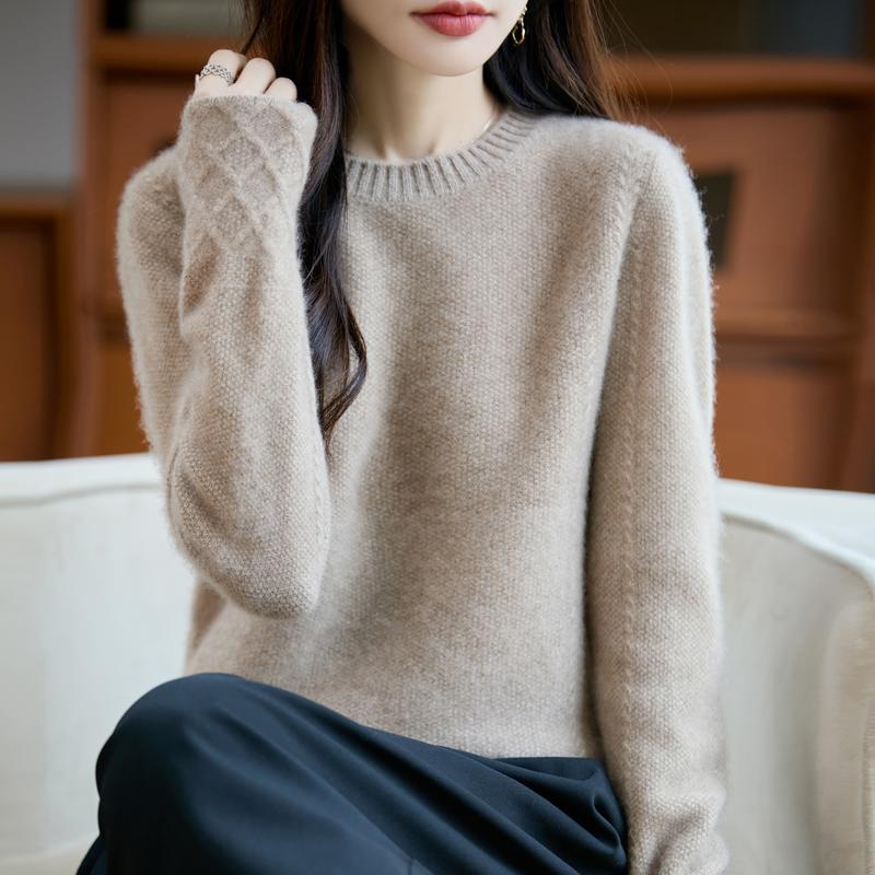 Женский кашемировый свитер Qinghe кашемир 30% кашемир 70% шерсть осенне-зимний пуловер теплый и модный
