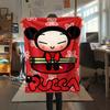 1PC PUCCA Print Flannel Blanket, High quality Comfortable for All Seasons, Home Decor, Warmth and Comfort, Perfect for Christmas Gifts123
