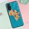 География Карта Африки Раскрашенный Чехол Для Redmi Note 12 Pro Plus Для Redmi Note 10 8 9 11 Pro 12S 11S 10S 9S 9C 10C 12C Чехол