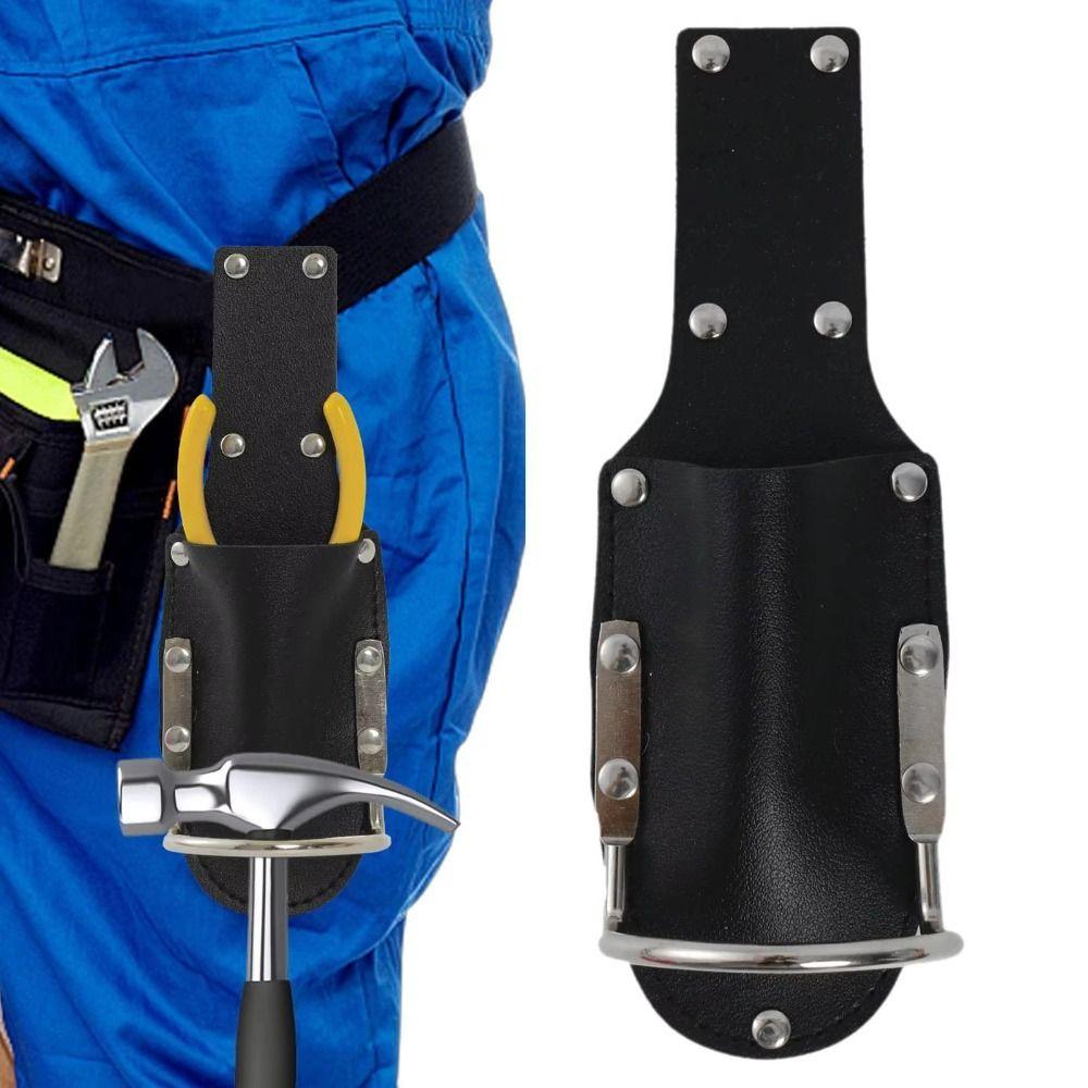 PU Leather Hammer Holder Black Tool Pliers Holder Portable Tool Organizers Handyman