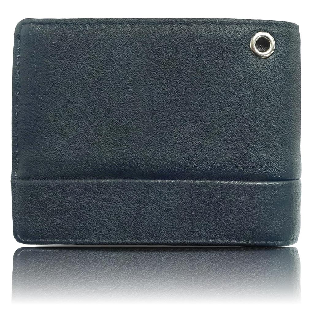 Outdoor Products Bifold Wallet, Synthetic Leather, Card Slots, Bill Slots, Coin Purse, Stitching, Metal Plate, 22469124, Navy