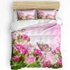 Forest Fairy Flower Butterfly Girl Duvet Cover with Pillow Case Custom 3pcs Bedding Set Quilt Cover Double Bed Home Textile