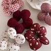 Oversized Plaid Hair Ropes Elastic Ponytail Decorative Hairband Flower Scrunchie  Hair Accessories