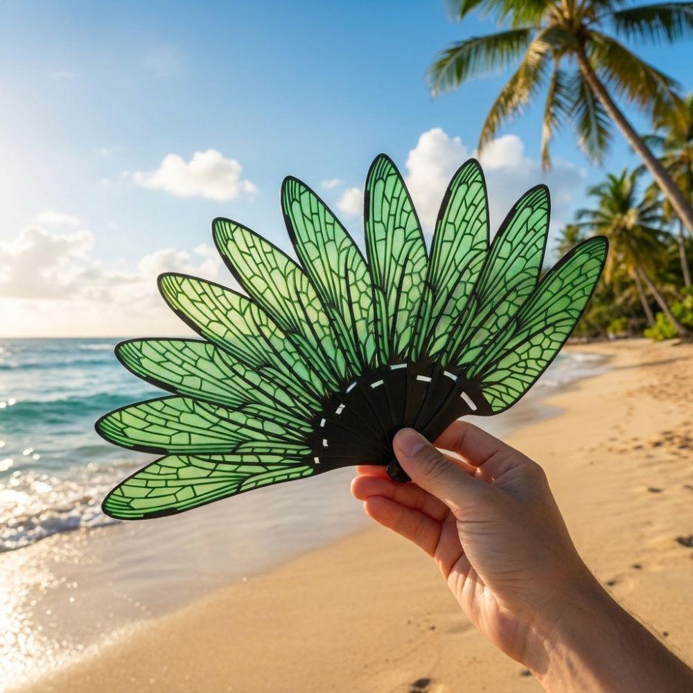Realistic Feather Handheld Feather Fan 3D Printed Summer Cooling Fan Outdoor Use