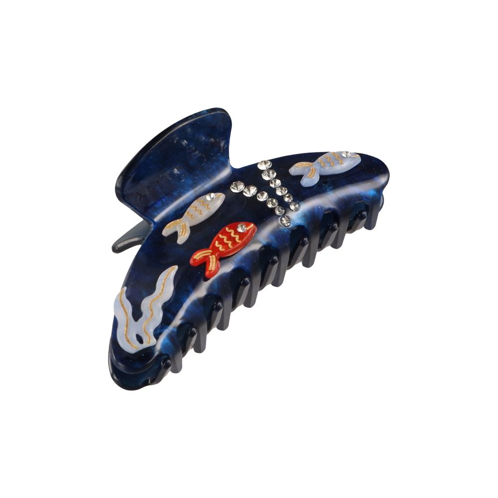 Starfish Ocean Shell  Hair Grab Hair Clip Acrylic Shark Clip Cute Rhinestone  Hair Claw  Girls