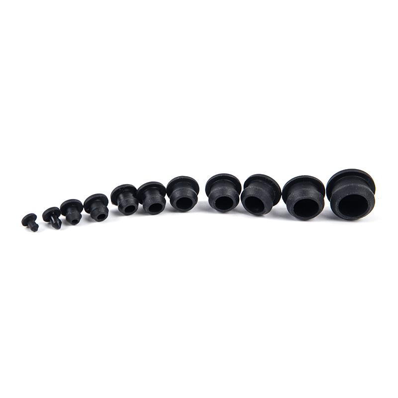 10Pcs Silicone Rubber Snap-On Hole Plug 2.5-14Mm Blanking End Caps Seal Stopper