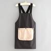 Waterproof Kitchen Apron Sleeveless Cross Back Cooking Baking Bibs with Removable Hand Towel Anti-fouling Restaurant Uniform