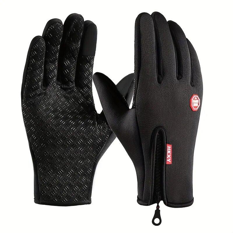 New Winter Gloves Men Women Touch Cold Waterproof Motorcycle Cycle Gloves Male Outdoor Sports Plus Velvet Warm Running Ski Glove 6