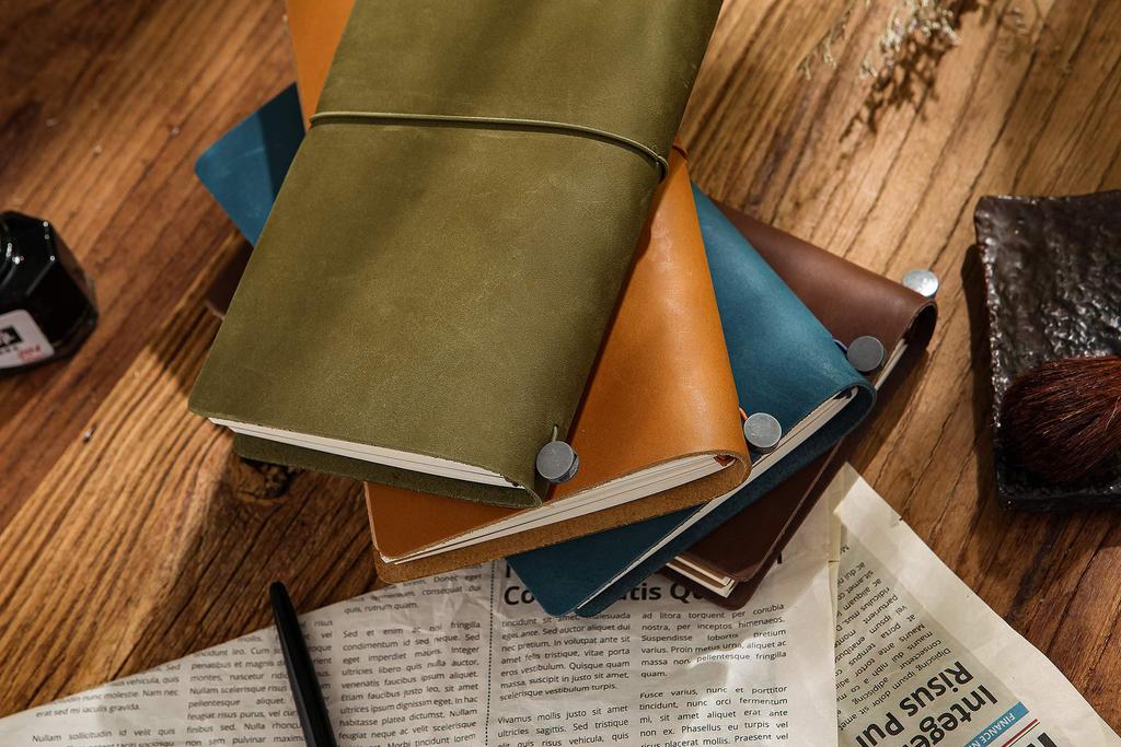 Collasaro Genuine Leather Notebook (Caramel, Medium, Regular Size, 220 X 125 Mm)