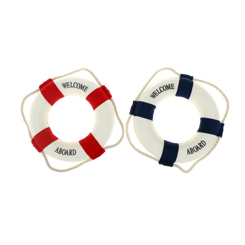 1Pc Welcome Aboard Nautical Life Lifebuoy Ring Boat Wall Hanging Home Decor