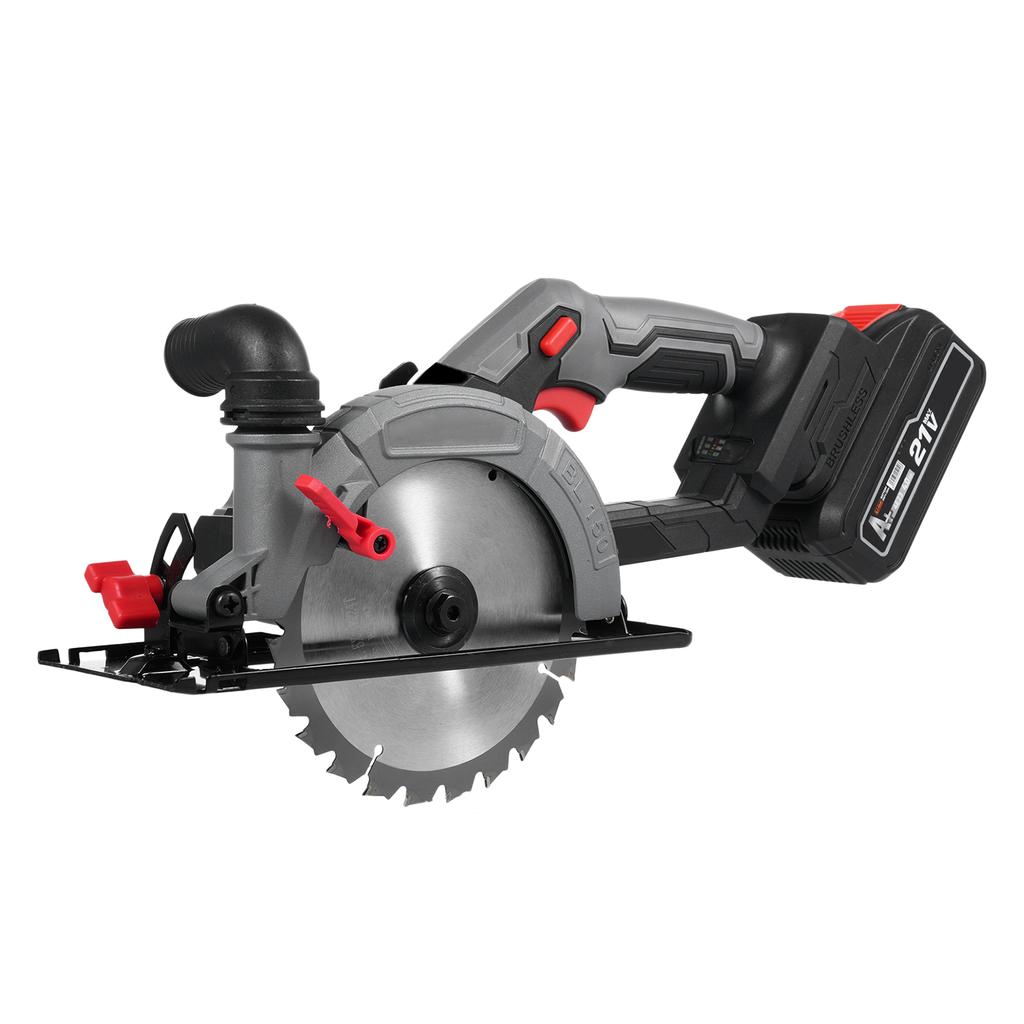 6-дюймовая электрическая циркулярная пила, 21 В, 6800 об/мин, бесщеточный двигатель, компактная циркулярная пила, плиткорез с пилой 24 зуб.