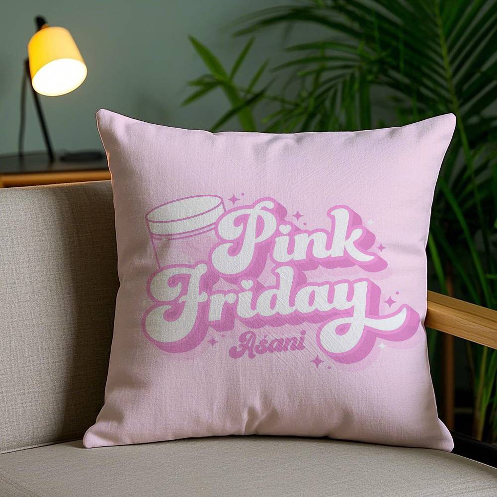 Минаж-Певица Pink Friday-P Наволочка Наволочка против пылевых клещей Невидимая молния Шелковистый короткий плюш Чехол на подушку для дивана