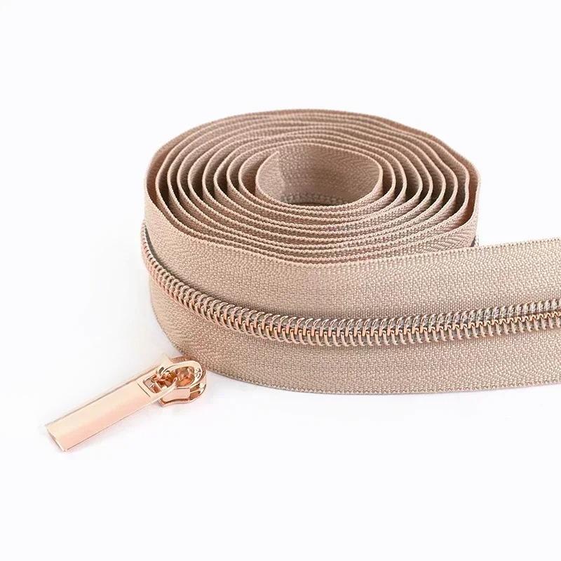 1/2/3/4/5 метров 5# нейлоновые молниевые ленты со слайдерами спиральные молнии сумка кошелек карман пуллеры для молний головка набор для ремонта швейные аксессуары