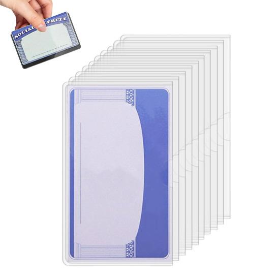 10/20 Pcs Social Security Card Sleeves Transparent Medicare Card Protector Water Resistant Clear PVC Card Holder for ID Debit Credit Card