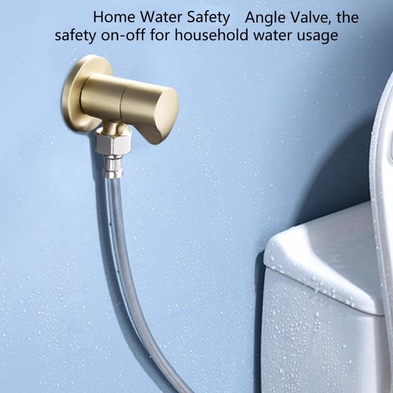 High Temperature Pressure Resistant Angle Valves Easy Installation Standard G1/2 Thread Leak Proof Valves for Plumbing