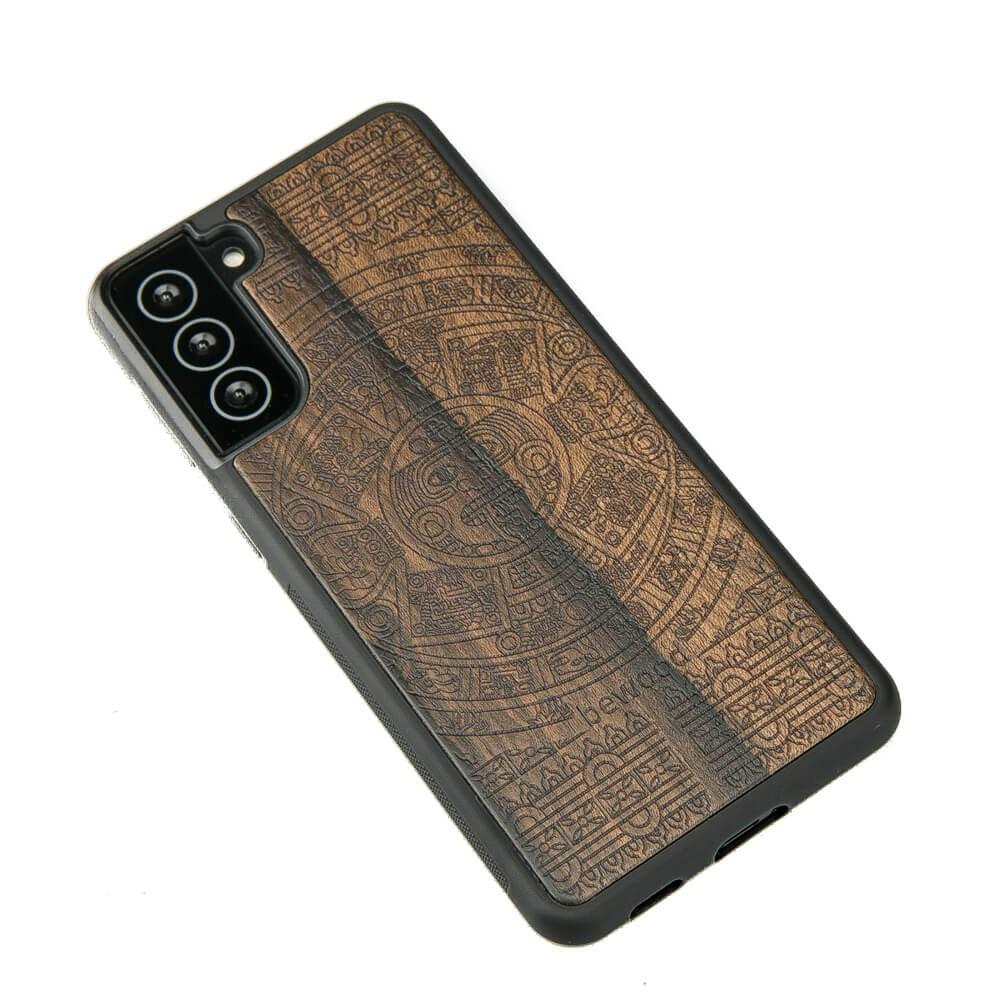 Wooden Case for Samsung Galaxy S21 Aztec Calendar Ziricote