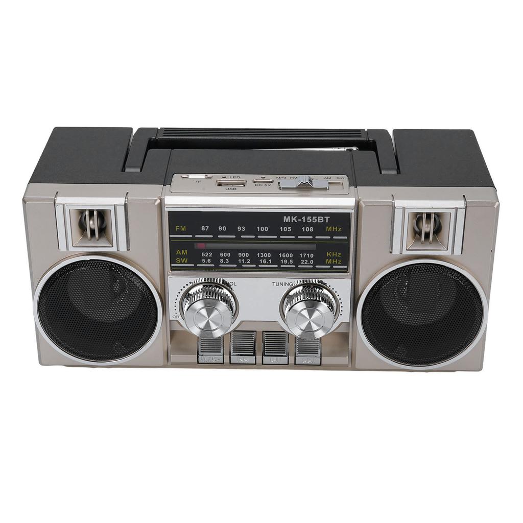 Portable FM AM SW Radio Full Band Clear Sound Quality Radio with RGB Speaker for Garden Bathroom