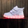 Boys Mesh Luminous Shoes Usb Rechargeable Waterproof Luminous Children's Shoes Fluorescent Shoes Baby Sports Lights Shoes for Girls and Boys