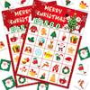 Christmas Bingo Game Cards Set Reusable Festive Holiday Bingo Cards Indoor Activities