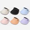 Summer Women'S Foldable Empty Top Sun Hat Outdoor Travel Beach Uv Protection Hats Trend Female Large Brim Visor Caps